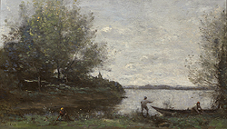 Le pêcheur et le batelier - Jean Baptiste Camille Corot
