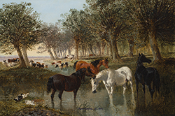 Watering Horses - John F. Herring, Jr.