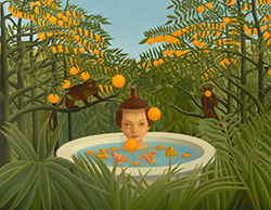 Naoko Bathing in the Orange Forest of Rousseau - Mitsuru Watanabe