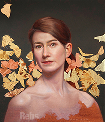 Self Portrait with Butterflies - Nancy Fletcher